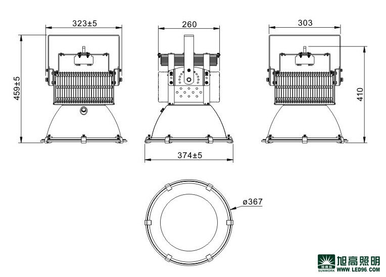 高檔高端SWK205-100w高效LED工礦燈，LED工廠燈廠家直銷，LED節(jié)能燈體育場館